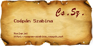 Csépán Szabina névjegykártya