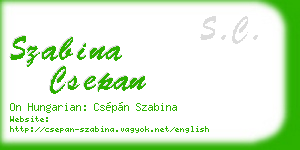 szabina csepan business card